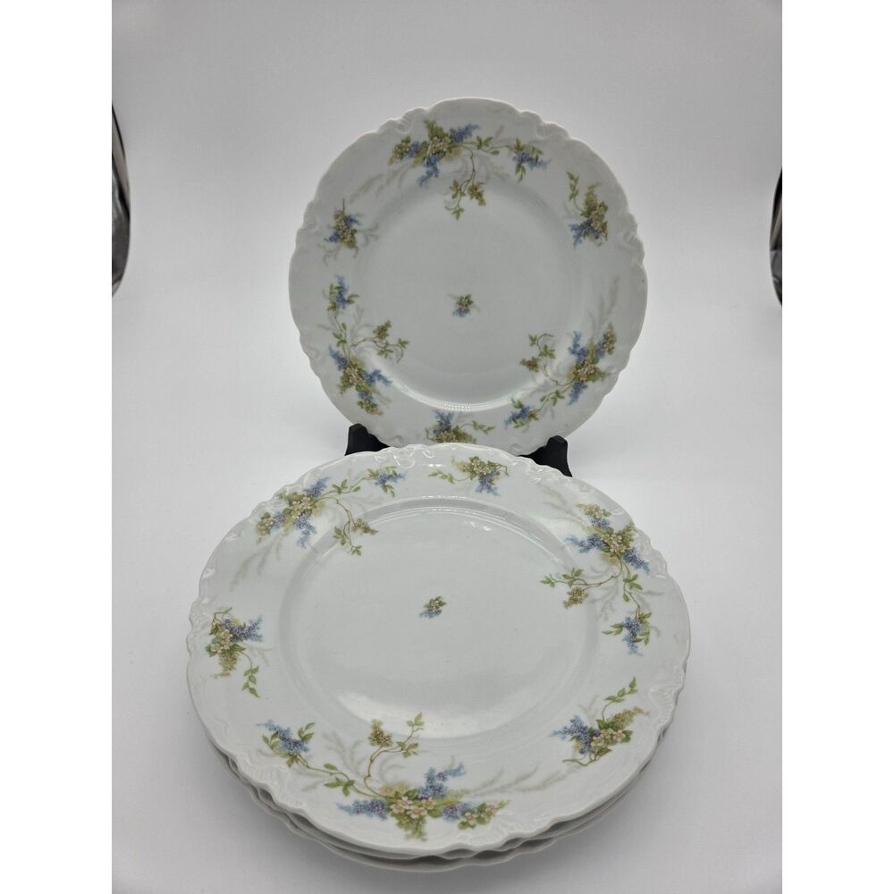 MZ Altrohlau CMR Czechoslovakia Dinner Plates Set of 4 Floral Vintage China